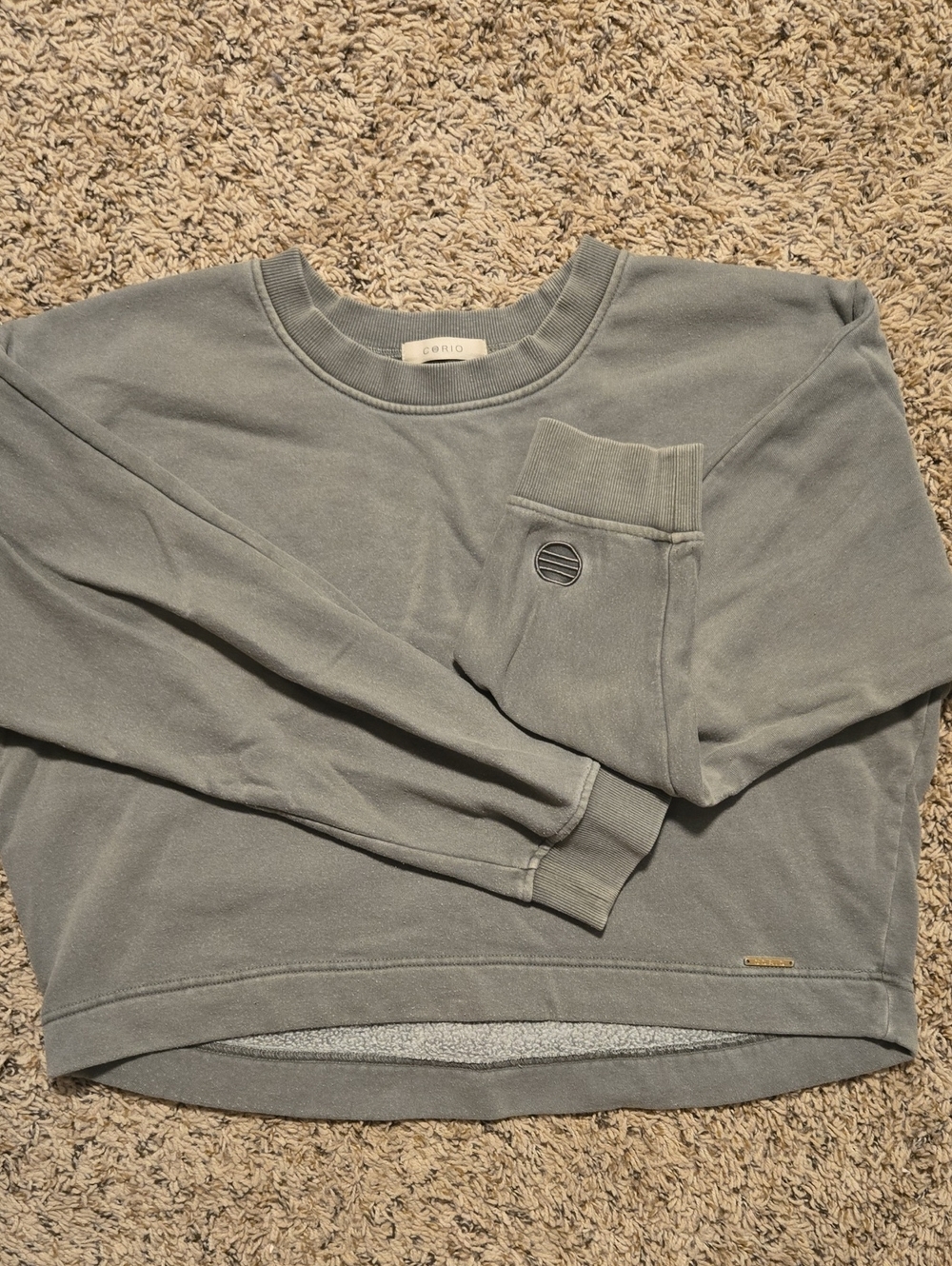 Casual Women's Crewneck Sweatshirt - Dusty Sage
